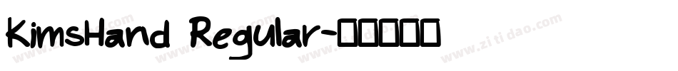 KimsHand Regular字体转换